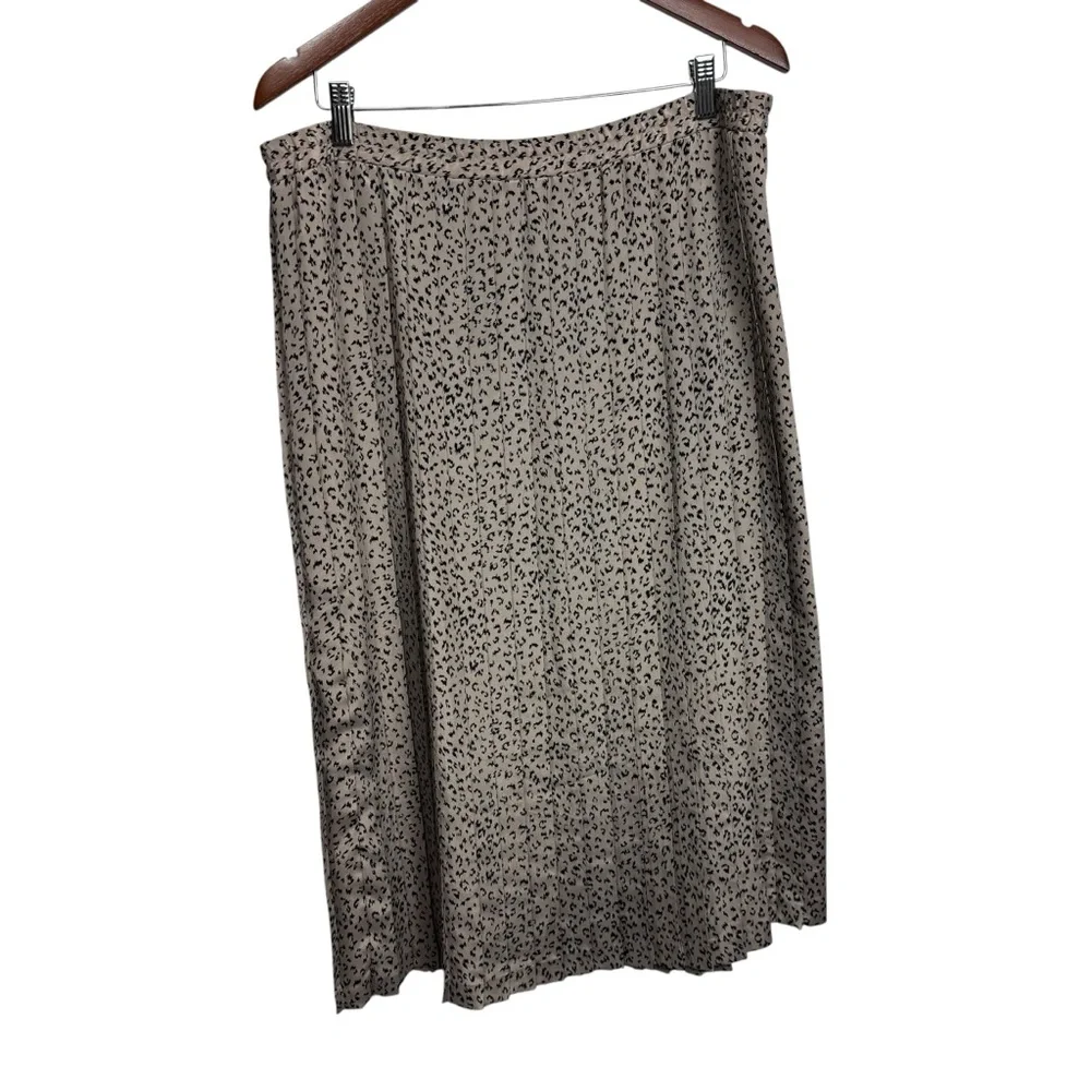 Vintage‎ Andrea Gayle Pleated Leopard printed Skirt